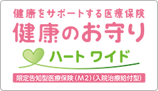 健康をサポートする医療保険　健康のお守り ハート ワイド